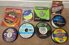 ASSORTED LOT OF FISHING LINE, SPIDERLINE, TRI...