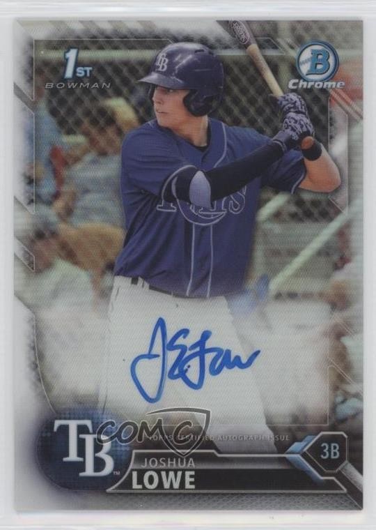 2016 Bowman Draft Chrome Pick Refractor /499 Josh Lowe Joshua #CDA-JL Auto 0x1n