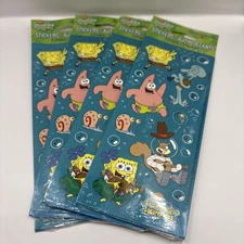 Lot Of 4 Vintage Spongebob Squarepants Stickers 2002 Stickety-Doo-Da New Sealed