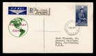 DR WHO 1954 NEW ZEALAND FDC QEII $10 REGISTERED NAC AIRMAIL M69165