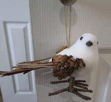 Pottery Barn Christmas pine cone and twig bird New