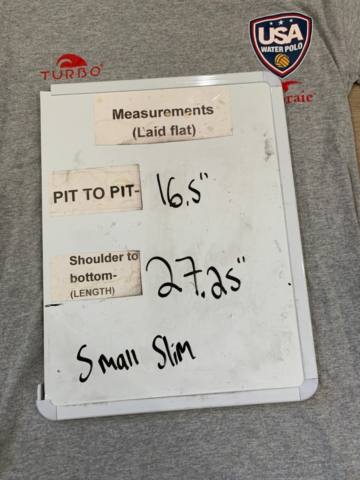 United States Water Polo Team TShirt Size Small Unisex Slim Gray 2012