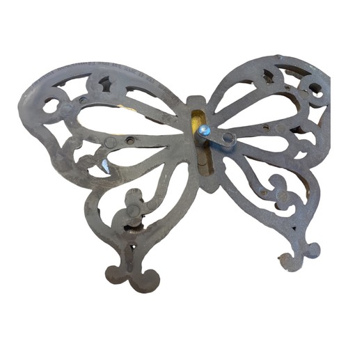 Vintage MCM Homco Butterfly Wall Decor Faux Brown Wicker Set of 4 7537 USA Boho - Picture 5 of 11