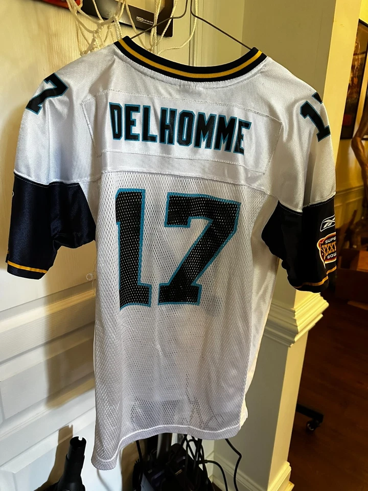 Camiseta deportiva juvenil grande Carolina Panthers Jake Delhomme versión Super Bowl Foto 2 de 3