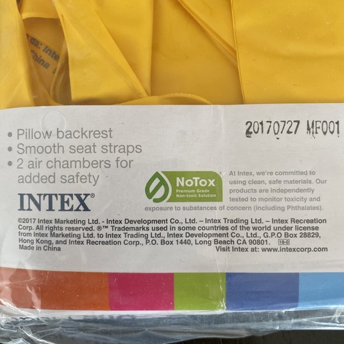Intex My Baby Float Ring For Ages 1 to 2 years 26.5 Inch Yellow Inflatable Swim - Picture 4 of 6