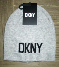 MENS DKNY GRAY BEANIE HAT ONE SIZE