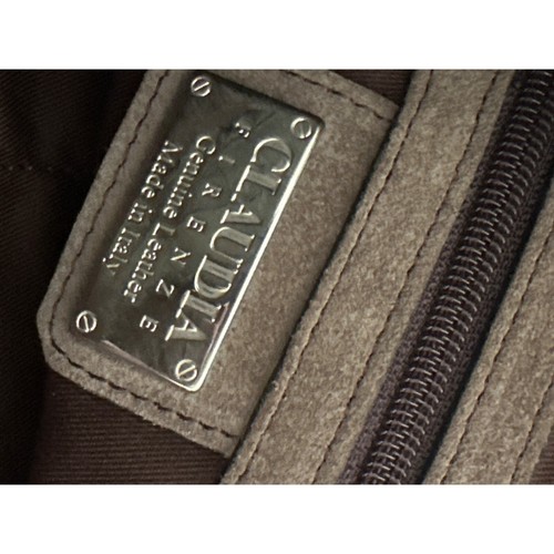 Claudia Firenze Taupe Suede Crossbody Bag With Calf Hair Animal Print Strap - Picture 4 of 6