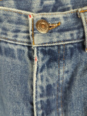 Levis vintage 80's red flannel lined blue jeans 517 boot cut