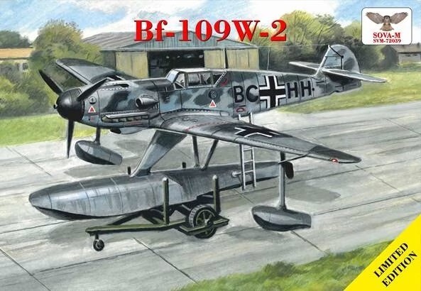 SOVA-M 72039 scale model kit 1:72nd scale Messerschmitt Bf 109W-2 with Trolley