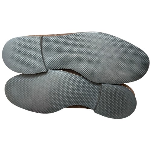 Zapatos K De Colección Hechos en Inglaterra Gamuza Cuero Marrón Oscuro Informales Derby Para Hombres EE. UU. 8 - Imagen 11 de 15