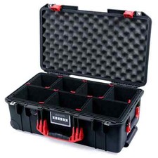 Black  red Pelican 1535 case with Trekpak dividers.