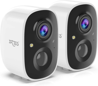2K Wireless Outdoor Security Camera, Battery-Powered, 2-Pack with Night Vision
