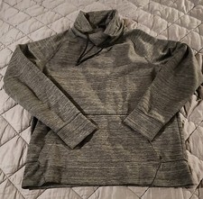 H M Cowl Neck Long Sleeve Gray Pullover Sweatshirt Men's Size Medium