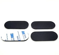 2 1/2" x 1" Oval Rubber Stick on Feet 1/8" Thick 3M Adhesive Backing Bumper Pads