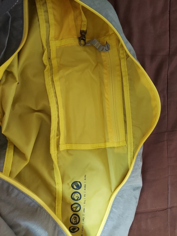 NWOT Manduka Go Light Yoga Mat Carrier Bag with Pocket, Adjustable Strap Gray - Image 4 of 4