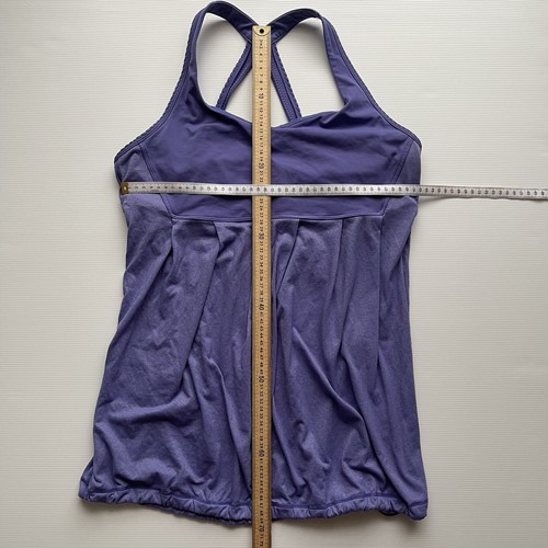 Lululemon Singlet Adult CA 12 AU 16 Purple Built in Bra Pilates Yoga Women - Picture 2 of 5