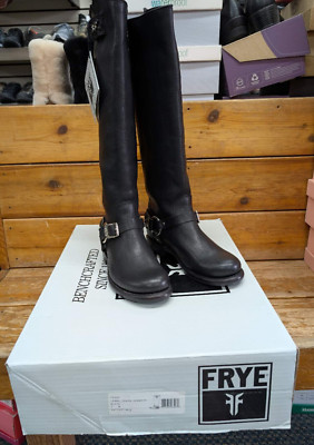Frye Jenna Chain 77637 Black Harness women's boots US 7 M