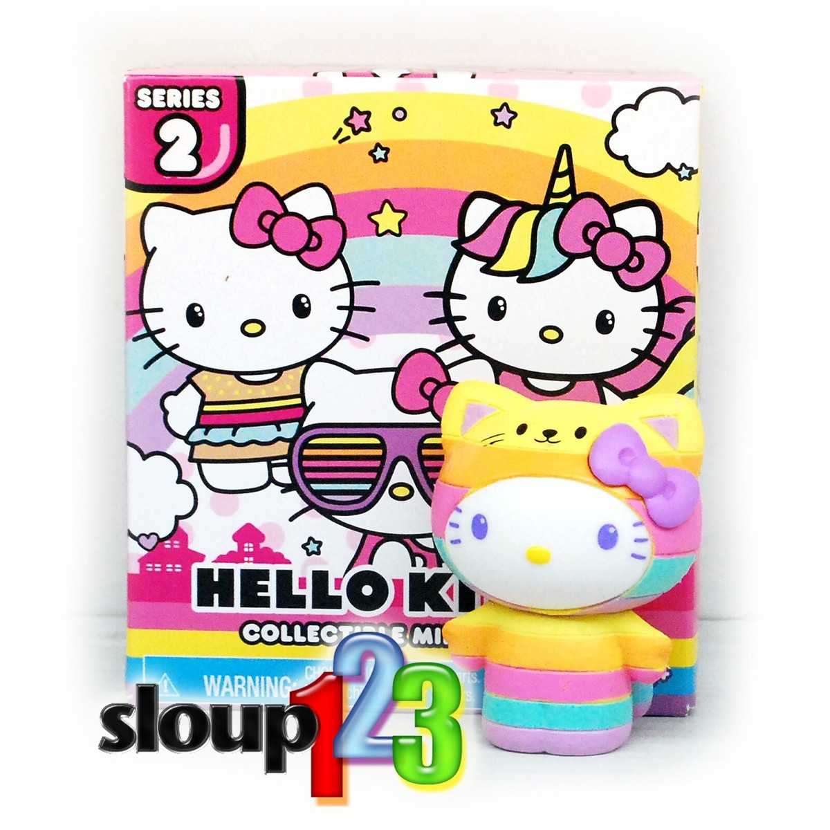 HELLO KITTY - COLLECTIBLE MINI FIGURE - RAINBOW KITTY- SERIES 2