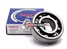 NACHI 6204 Deep Groove Ball Bearing, Open Type No Seals 20x47x14 mm
