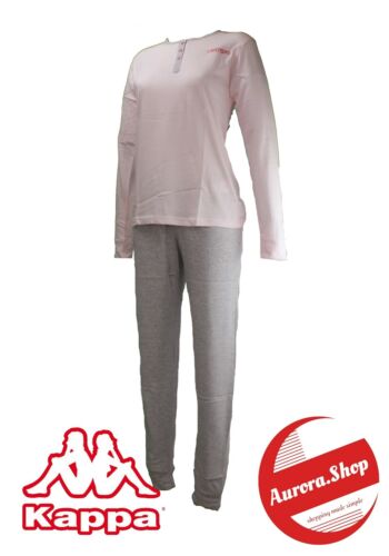 Pigiama DONNA cotone 100% manica lunga estivo KAPPA 4 varianti primaverile botto - Afbeelding 5 van 5