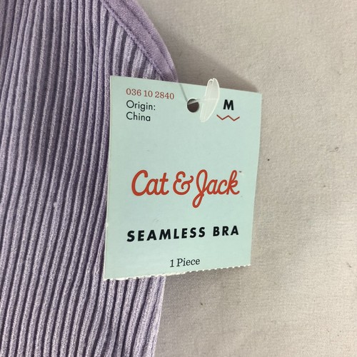 Cat & Jack Girls Seamless bra Ribbed Purple Size M - Picture 2 of 3