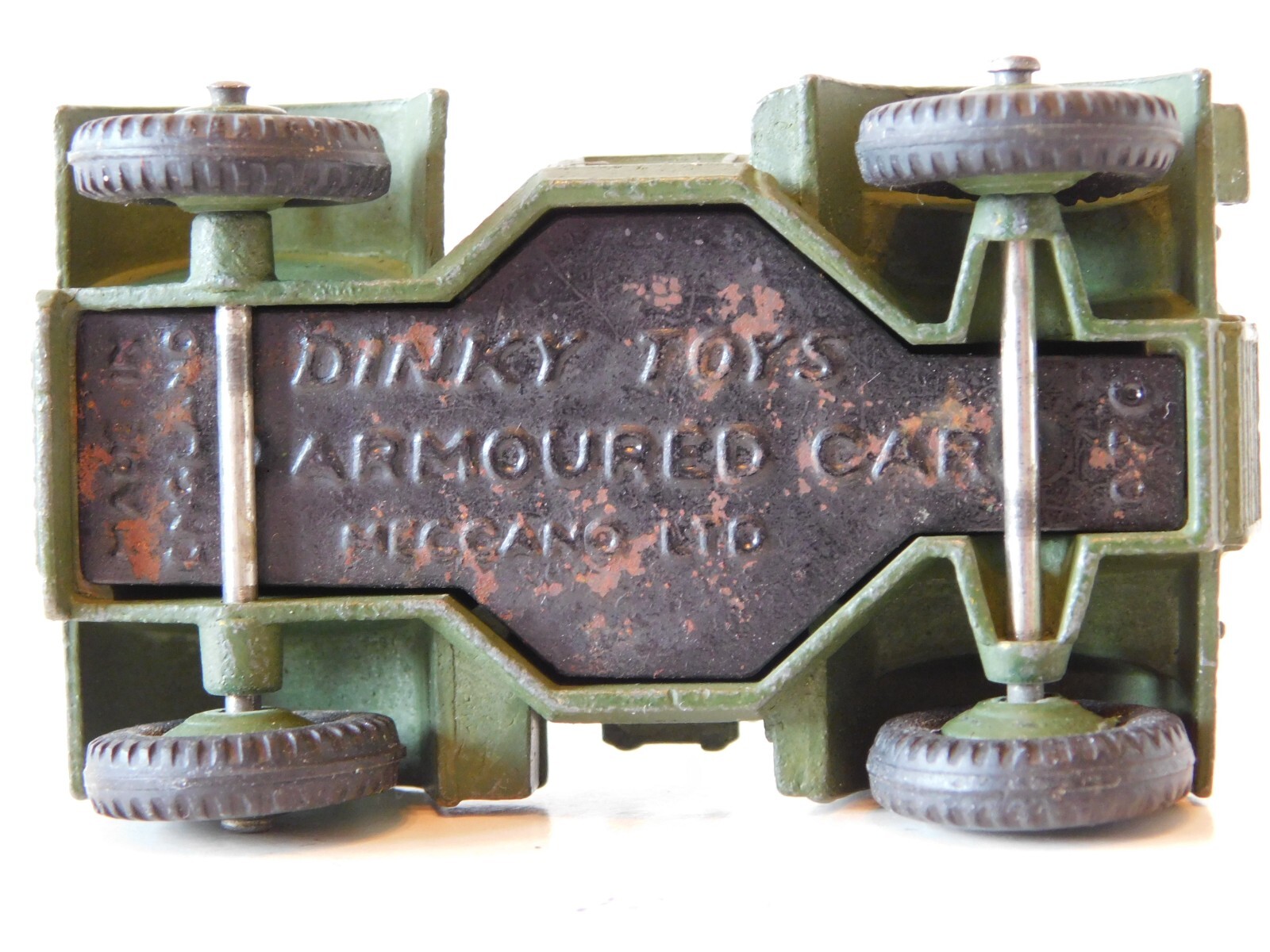 Old DINKY TOYS 1950s Metal, British Army, Armoured Car, Complete 670