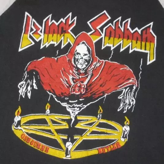Vintage BLACK SABBATH 70S TOUR T-Shirt Black reprint AN38816