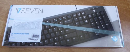 V7 SEVEN USB Wired Keyboard QWERTY UK Layout KU200UK BNIB - Zdjęcie 1 z 2