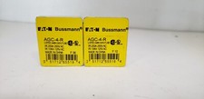 EATON BUSSMANN AGC-4-R FUSE, 250VAC, 4 AMP, GLASS FUSE, PKG OF 5 LOT OF 2 NIB