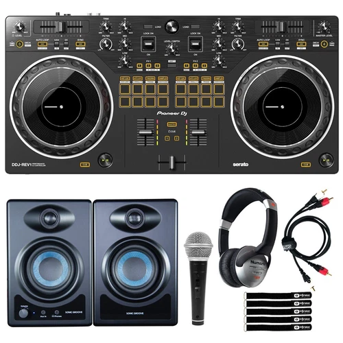 Pioneer DJ DDJ-REV1 Scratch Style 2-Channel Controller w Speakers + Headphones