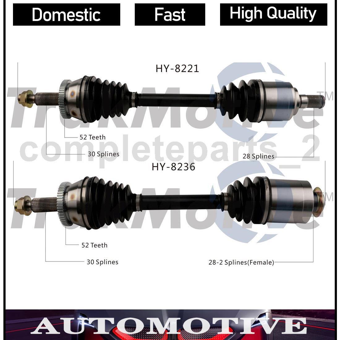 CV Joints Axle Front Pair Fits 2013 2014 2015 2016 Hyundai Santa Fe ...