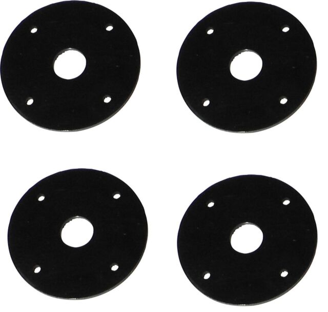 Black Scuff Plates Aluminum Hood Pin Plates 4 Pack