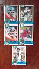 5 Card Lot of 1990 Topps Denver Broncos Football Cards ( Bobby Humphrey Rookie )