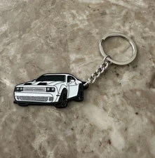 Challenger Keychain Accessories SRT,Key Chain for Dodge Challenger White