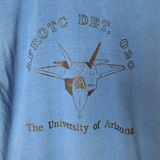 Vintage Jet T-Shirt Mens Large Blue Screen Stars Best S/S Single Stitch AZ USA