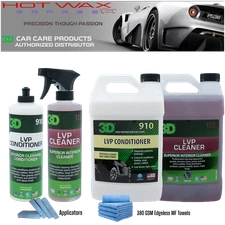 3D LVP  Cleaner  Conditioner  Kit for Leather, Vinyl, Plastic  Clean and Protect