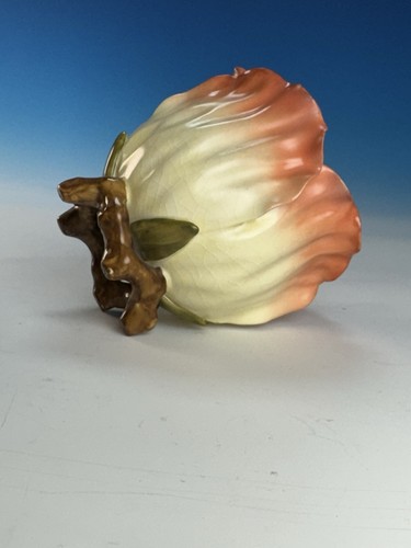 Antique 19th Century Staffordshire Figural Lotus Flower Rose Bowl Vase Signed - Picture 9 of 16