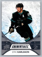 2021-22 Upper Deck Credentials #32 Erik Karlsson San Jose Sharks