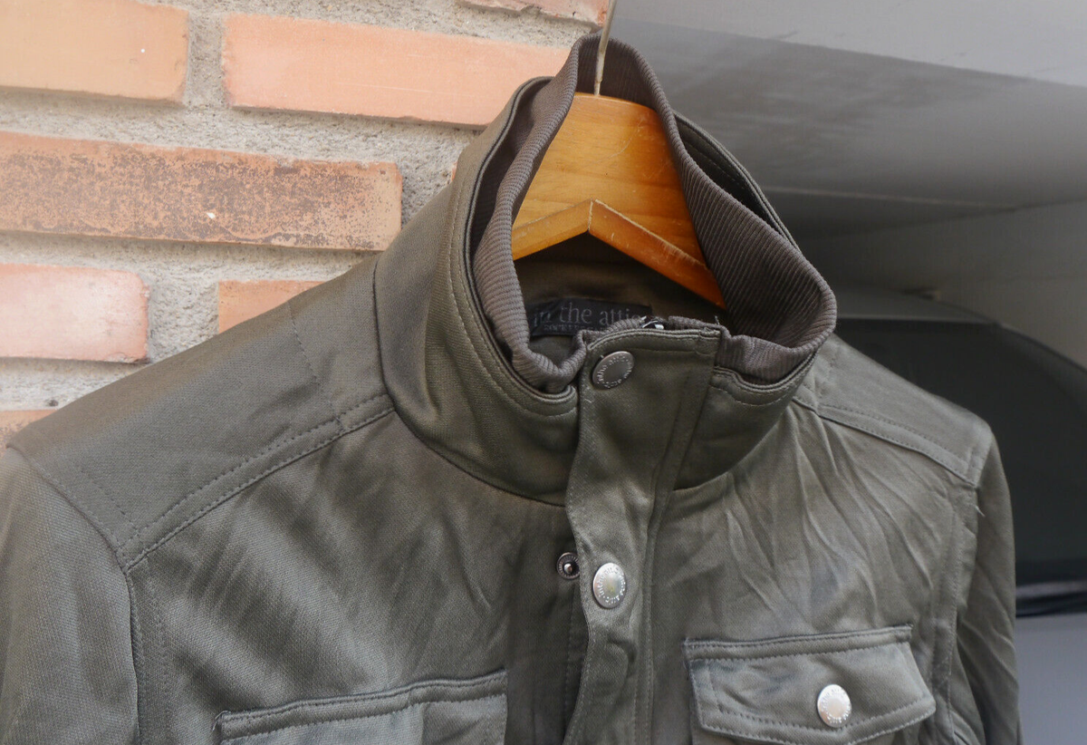 In The Attic Rockers Garment Japan Green Wrinkle Jacket Sz M | eBay