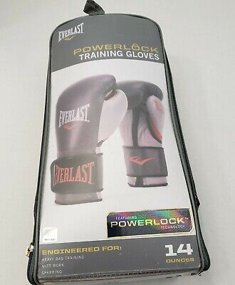 Everlas Powerlock Training Gloves Grey Red 14 oz Heavy Bag Mitt Work  Sparring 9283588588 | eBay
