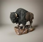 Majestic American Bison Buffalo Sculpture Statue Western Wildlife Home Décor