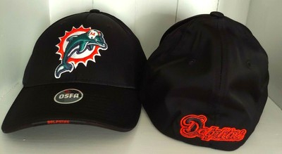 Miami Dolphins Hat Black Flex Fit 