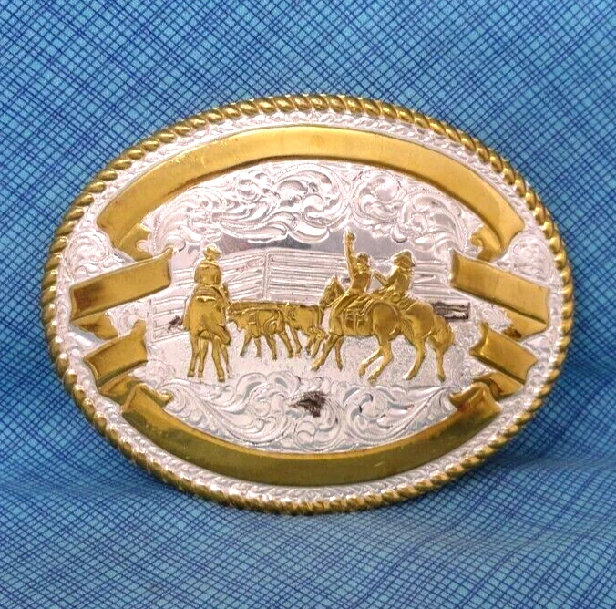 Hebilla de cinturón trofeo Team Penning NCHA corte de verano 4H FFA de colección crumrine. NOX668 Foto 2 de 4