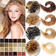 Nail U Tip Pre Bonded Real Remy Human Hair Extension Keratin Glue 150G Full Head
