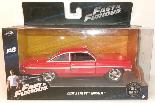 2017 JADA TOYS 1:32 FAST & FURIOUS F8 DOM'S RED 1961 CHEVY IMPALA