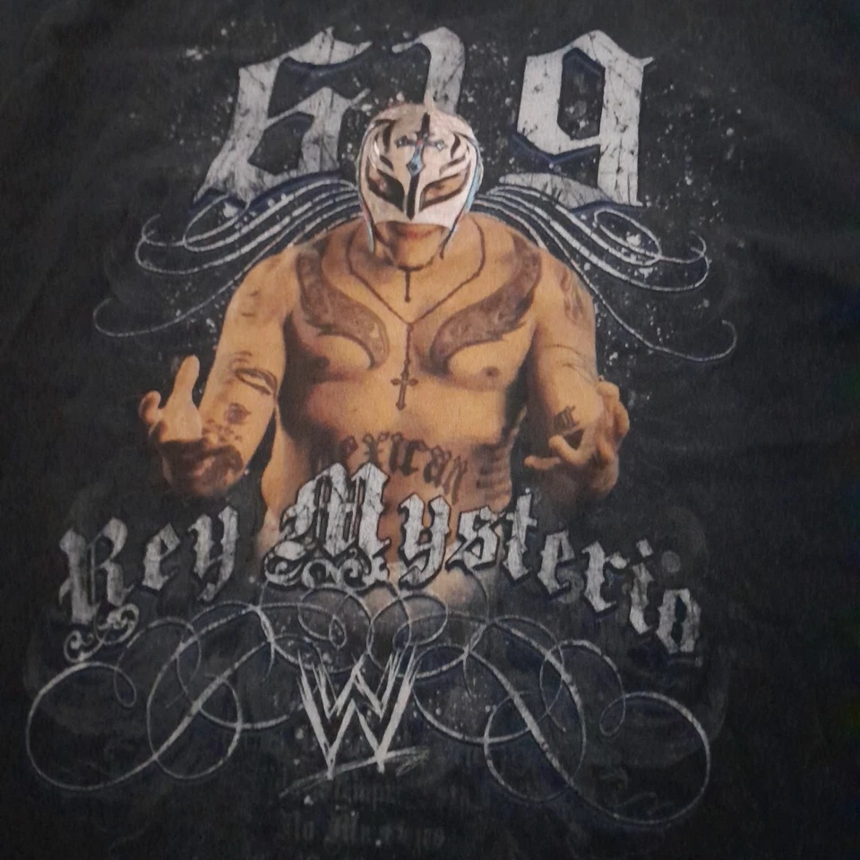 WWE SMACKDOWN 2007 Rey Mysteriou Wrestling Double Sided Print T-Shirt XL Teens - Image 2 of 4