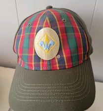 BSA Green Plaid Webelos Sz. S/M Cap Hat Twill Boy Scouts of America Cub Scouts