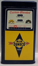 Vintage Sunoco Motor Oil Gas Fuel Coin Bank Tin Can Gas Pump