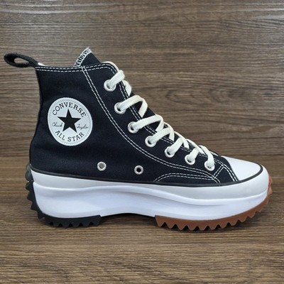 Converse Run Star Hike Damen-Sportschuhe UK 5 schwarz weiß Canvas Plateau Chunky 