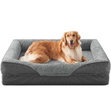 Best INVENHO Orthopedic Dog Beds Large Sized XL Washable Egg-Crate Memory Foam